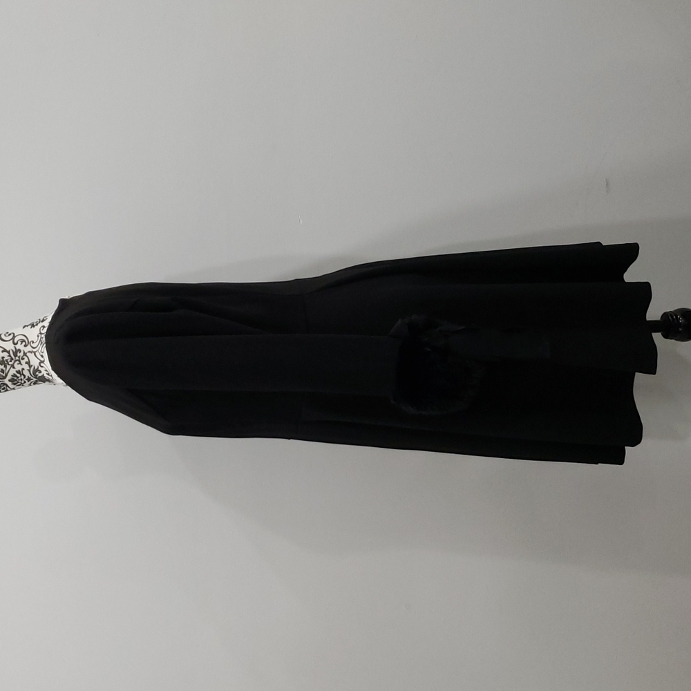 Calvin Klein Faux Fur Black Dress - Picture 2 of 7